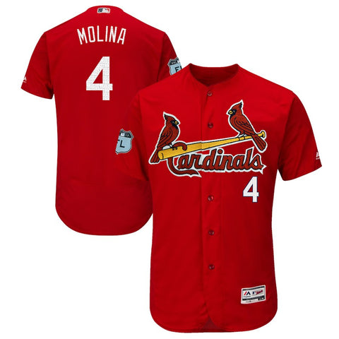 Yadier Molina St. Louis Cardinals Majestic 2017 Spring Training Authentic Flex Base Player Jersey - Scarlet