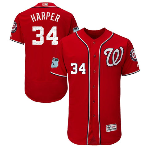 Bryce Harper Washington Nationals Majestic 2017 Spring Training Authentic Flex Base Player Jersey - Scarlet