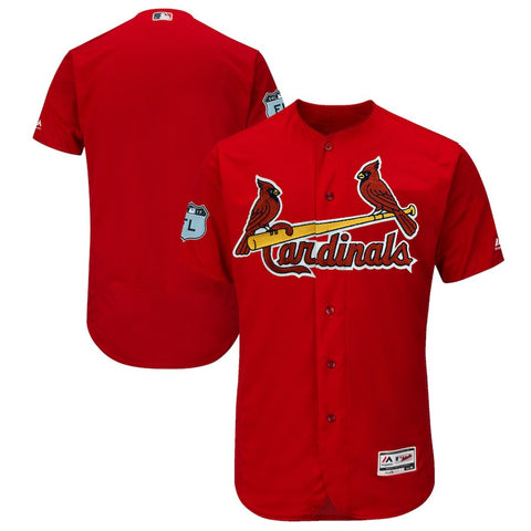 St. Louis Cardinals Majestic 2017 Spring Training Authentic Flex Base Team Jersey - Scarlet