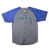 New York Mets Stitches Youth Glitch Jersey - Charcoal/Royal