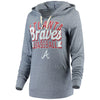 Atlanta Braves 5th & Ocean by New Era Women's Jersey Tri-Blend Pullover Hoodie - Navy