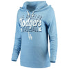Los Angeles Dodgers 5th & Ocean by New Era Women's Jersey Tri-Blend Pullover Hoodie - Royal