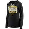 Pittsburgh Pirates 5th & Ocean by New Era Women's Jersey Tri-Blend Pullover Hoodie - Black