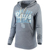 Tampa Bay Rays 5th & Ocean by New Era Women's Jersey Tri-Blend Pullover Hoodie - Navy