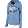 Toronto Blue Jays 5th & Ocean by New Era Women's Jersey Tri-Blend Pullover Hoodie - Royal