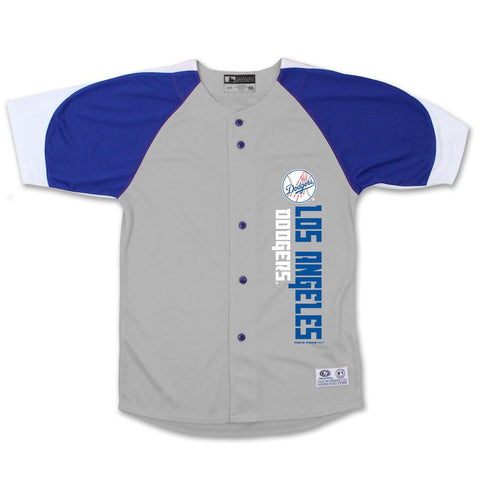 Los Angeles Dodgers Stitches Youth Vertical Jersey - Gray/Royal