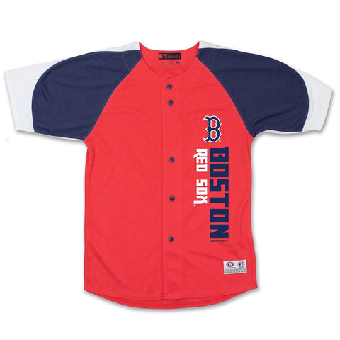 Boston Red Sox Stitches Youth Vertical Jersey - Red/Navy
