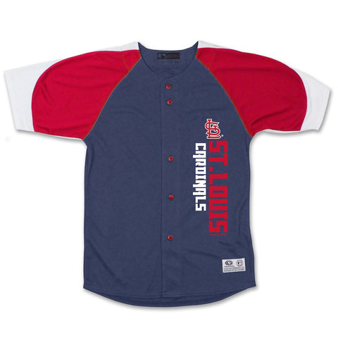 St. Louis Cardinals Stitches Youth Vertical Jersey - Navy/Red