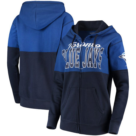 Toronto Blue Jays 5th & Ocean by New Era Women's Full-Zip Hoodie - Navy/Royal