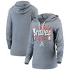 Atlanta Braves 5th & Ocean by New Era Women's Jersey Tri-Blend Pullover Hoodie - Navy