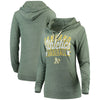 Oakland Athletics 5th & Ocean by New Era Women's Jersey Tri-Blend Pullover Hoodie - Green