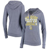 San Diego Padres 5th & Ocean by New Era Women's Jersey Tri-Blend Pullover Hoodie - Navy