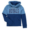 Kansas City Royals 5th & Ocean by New Era Youth Girls French Terry Full-Zip Hoodie - Royal/Light Blue