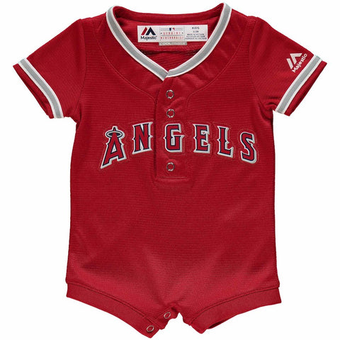 Los Angeles Angels Majestic Newborn & Infant Alternate Cool Base Romper Jersey - Scarlet