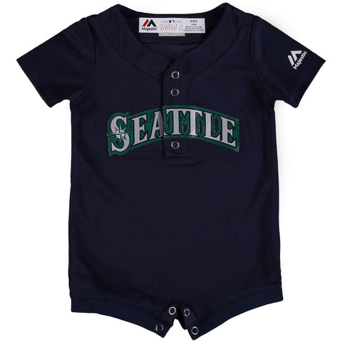 Seattle Mariners Majestic Newborn & Infant Alternate Cool Base Romper Jersey