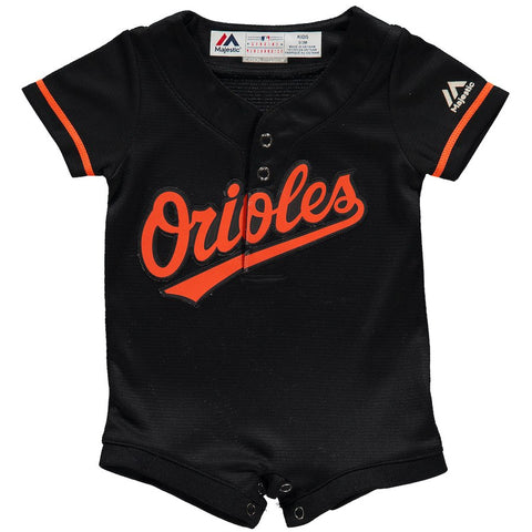 Baltimore Orioles Majestic Newborn & Infant Alternate Cool Base Romper Jersey - Black