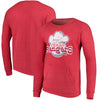 Texas Rangers Majestic Threads Cooperstown Collection Tri-Blend Pocket Fleece Sweatshirt - Red