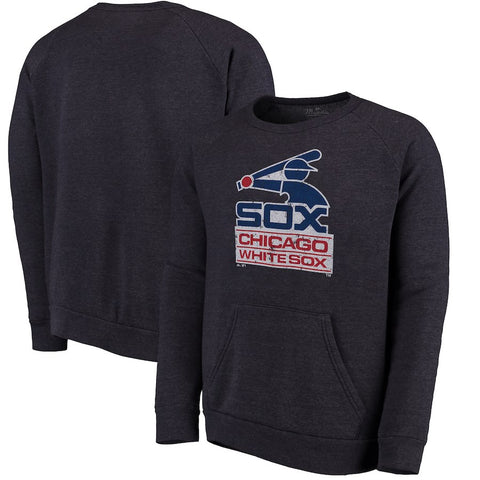 Chicago White Sox Majestic Threads Cooperstown Collection Tri-Blend Pocket Fleece Sweatshirt - Navy
