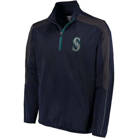 Seattle Mariners G-III Sports by Carl Banks Synergy Half-Zip Pullover Jacket - Navy