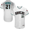 Zack Greinke Arizona Diamondbacks Majestic Fashion Authentic Collection Flex Base Player Jersey - White/Teal