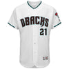 Zack Greinke Arizona Diamondbacks Majestic Fashion Authentic Collection Flex Base Player Jersey - White/Teal