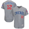 Kyle Schwarber Chicago Cubs Majestic Road Authentic Collection Flex Base Player Jersey - Gray