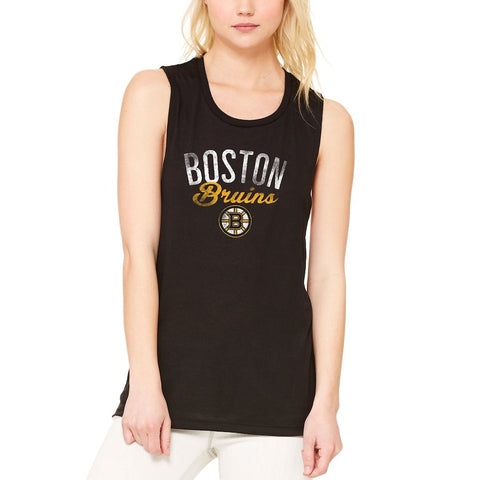 Boston Bruins Let Loose by RNL Women's Endless Muscle Tank Top - Black