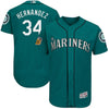 Felix Hernandez Seattle Mariners Majestic 2017 Spring Training Authentic Flex Base Player Jersey - Aqua