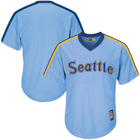 Seattle Mariners Majestic Youth Cooperstown Collection Cool Base Replica Team Jersey - Light Blue