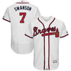 Dansby Swanson Atlanta Braves Majestic Home Flex Base Authentic Collection Player Jersey