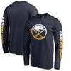 Buffalo Sabres   Gradient Logo Long Sleeve T-Shirt - Navy