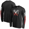 Chicago Blackhawks   Big & Tall Gradient Logo Long Sleeve T-Shirt - Black