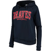 Atlanta Braves 5th & Ocean by New Era Women's Defense Raglan Pullover Hoodie - Navy