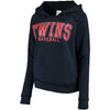 Minnesota Twins 5th & Ocean by New Era Women's Defense Raglan Pullover Hoodie - Navy