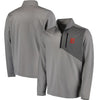 Detroit Tigers Cutter & Buck DryTec Shaw Hybrid Half-Zip Pullover Jacket - Gray/Navy