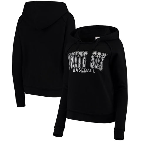 Chicago White Sox 5th & Ocean by New Era Women's Defense Raglan Pullover Hoodie - Black
