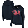 Cleveland Indians 5th & Ocean by New Era Women's Defense Raglan Pullover Hoodie - Navy