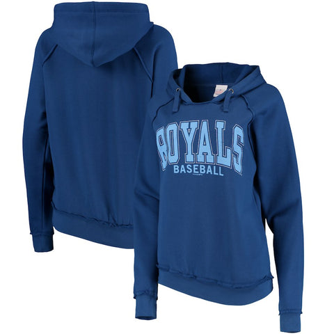 Kansas City Royals 5th & Ocean by New Era Women's Defense Raglan Pullover Hoodie - Royal