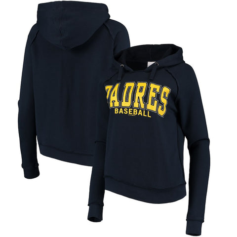 San Diego Padres 5th & Ocean by New Era Women's Defense Raglan Pullover Hoodie - Navy