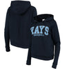 Tampa Bay Rays 5th & Ocean by New Era Women's Defense Raglan Pullover Hoodie - Navy