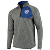 Chicago Cubs   Static Quarter-Zip Pullover Jacket - Heathered Gray