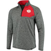 Cincinnati Reds   Static Quarter-Zip Pullover Jacket - Heathered Gray