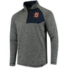 Detroit Tigers   Static Quarter-Zip Pullover Jacket - Heathered Gray