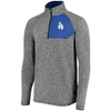 Los Angeles Dodgers   Static Quarter-Zip Pullover Jacket - Heathered Gray