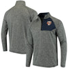 Minnesota Twins   Static Quarter-Zip Pullover Jacket - Heathered Gray