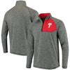 Philadelphia Phillies   Static Quarter-Zip Pullover Jacket - Heathered Gray