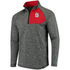 St. Louis Cardinals   Static Quarter-Zip Pullover Jacket - Heathered Gray