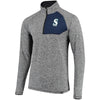 Seattle Mariners   Static Quarter-Zip Pullover Jacket - Heathered Gray