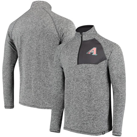 Arizona Diamondbacks   Static Quarter-Zip Pullover Jacket - Heathered Gray
