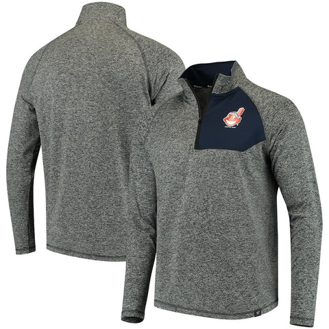 Cleveland Indians   Static Quarter-Zip Pullover Jacket - Heathered Gray